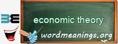 WordMeaning blackboard for economic theory
